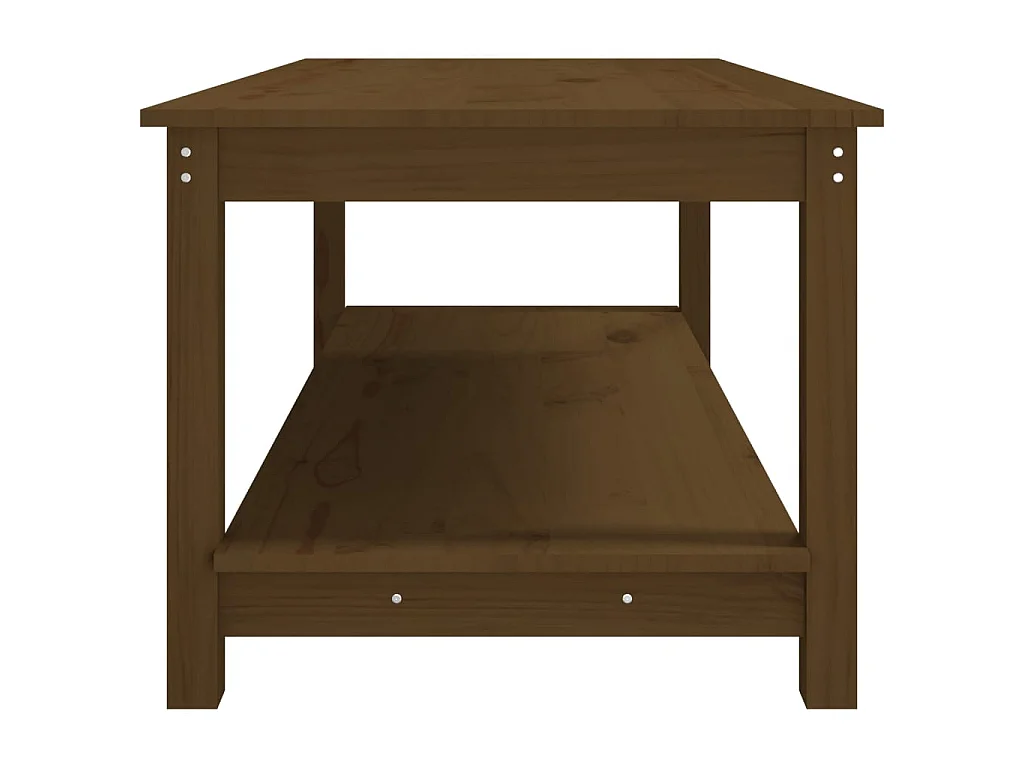 Table basse Marron miel 110x55x45 cm Bois massif de pin