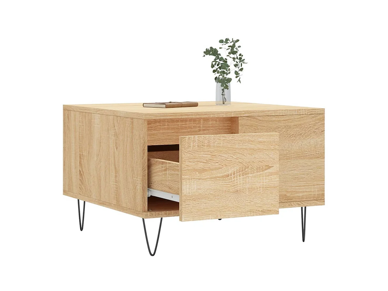 Table basse chêne sonoma 55x55x36,5 cm bois d'ingénierie