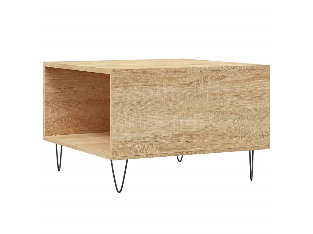 Table basse chêne sonoma 55x55x36,5 cm bois d'ingénierie