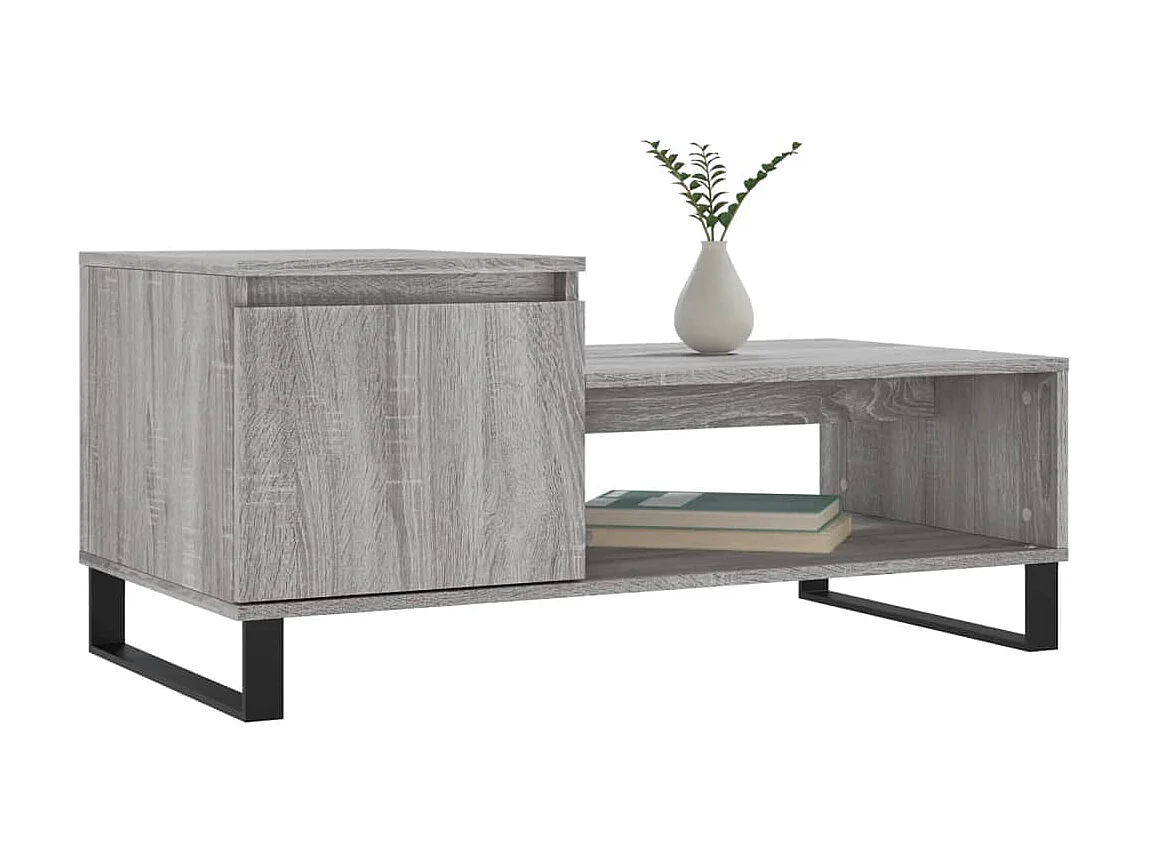 Table basse Sonoma gris 100x50x45 cm Bois d'ingénierie