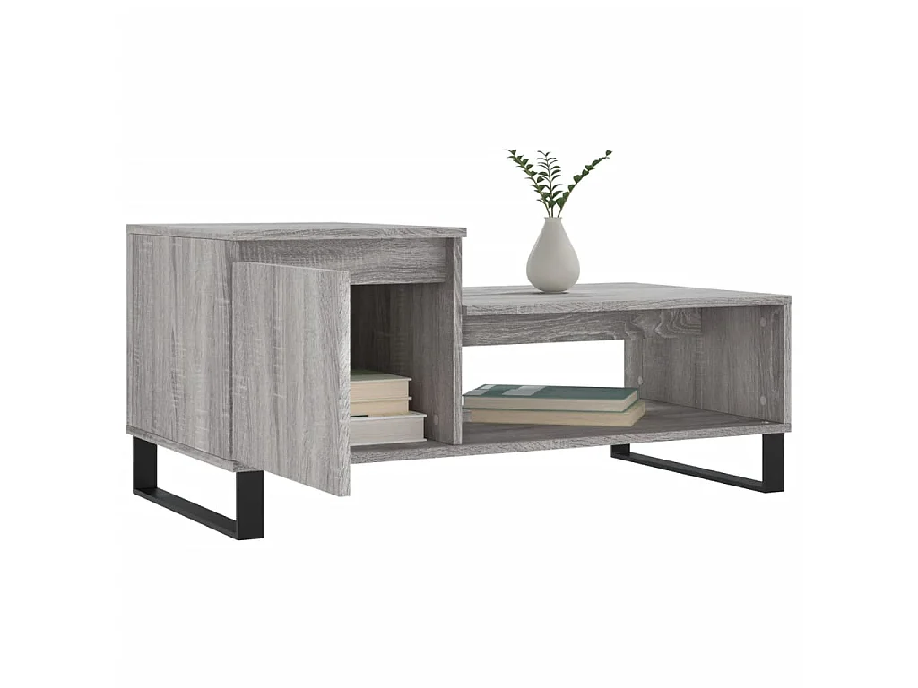 Table basse Sonoma gris 100x50x45 cm Bois d'ingénierie