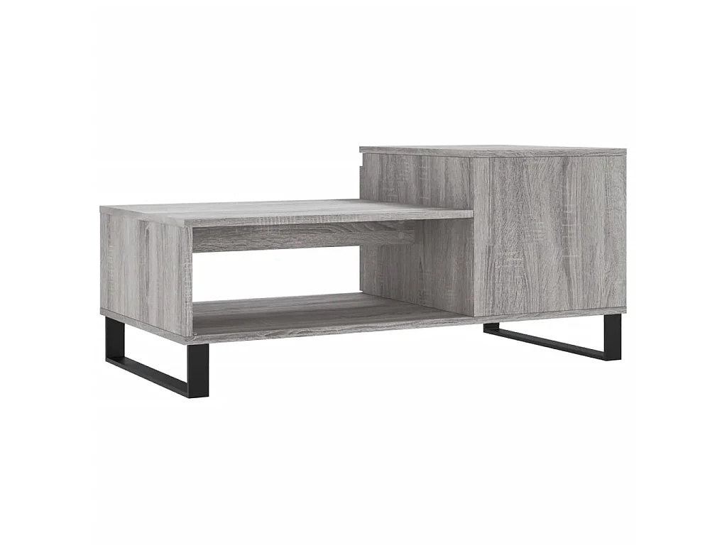 Table basse Sonoma gris 100x50x45 cm Bois d'ingénierie