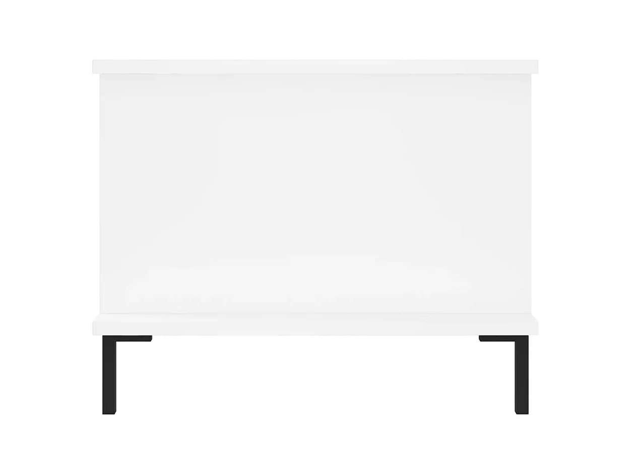 Table basse blanc 90x50x40 cm bois d'ingénierie