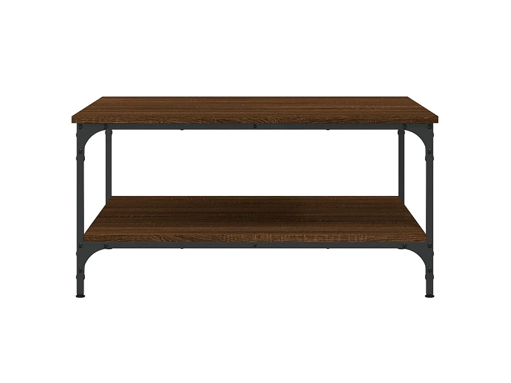 Goudbruin eiken salontafel 80x80x40 cm samengesteld hout