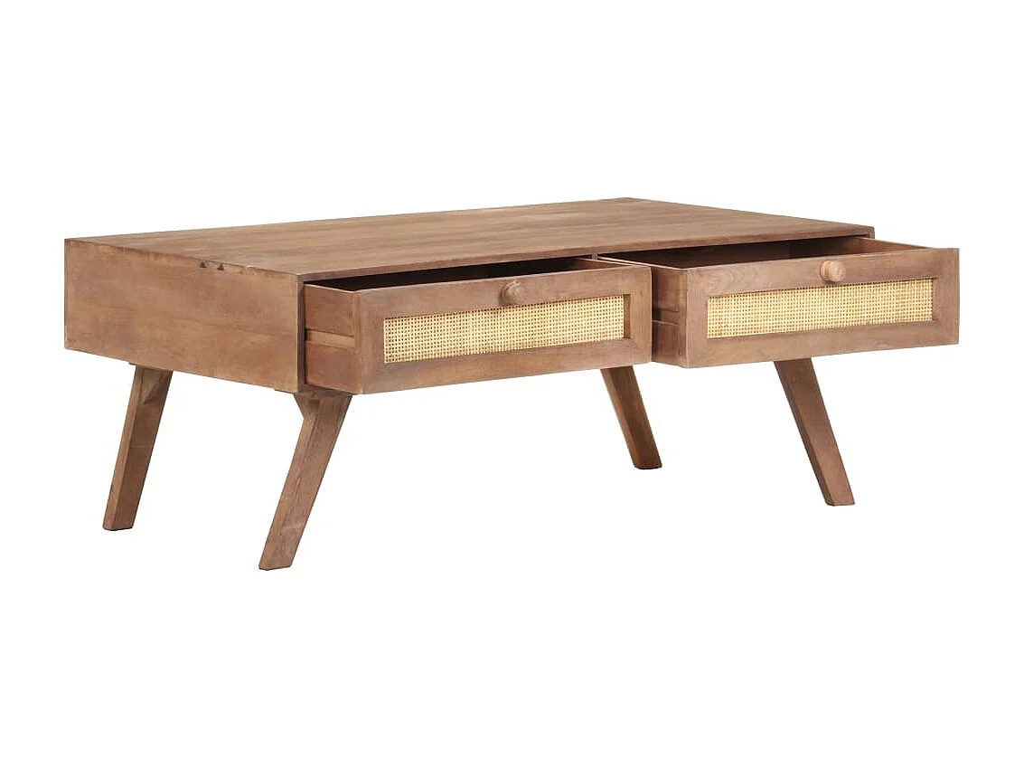 Mesa de centro Gold 100x60x40 cm Madera maciza de mango