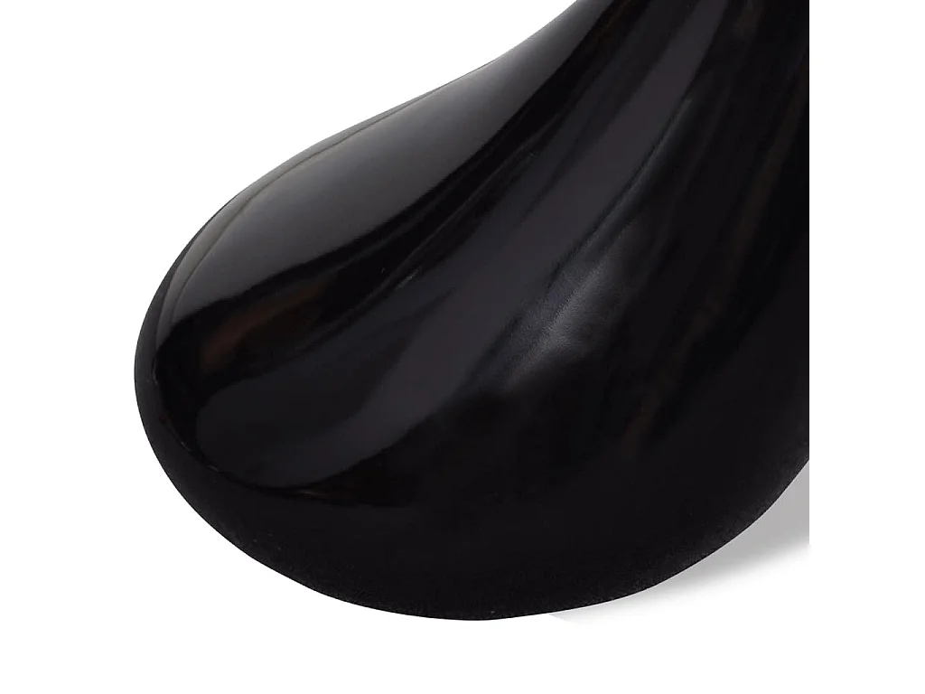 Gold Salontafel en tafelblad Rond glas Glanzend zwart 2 st