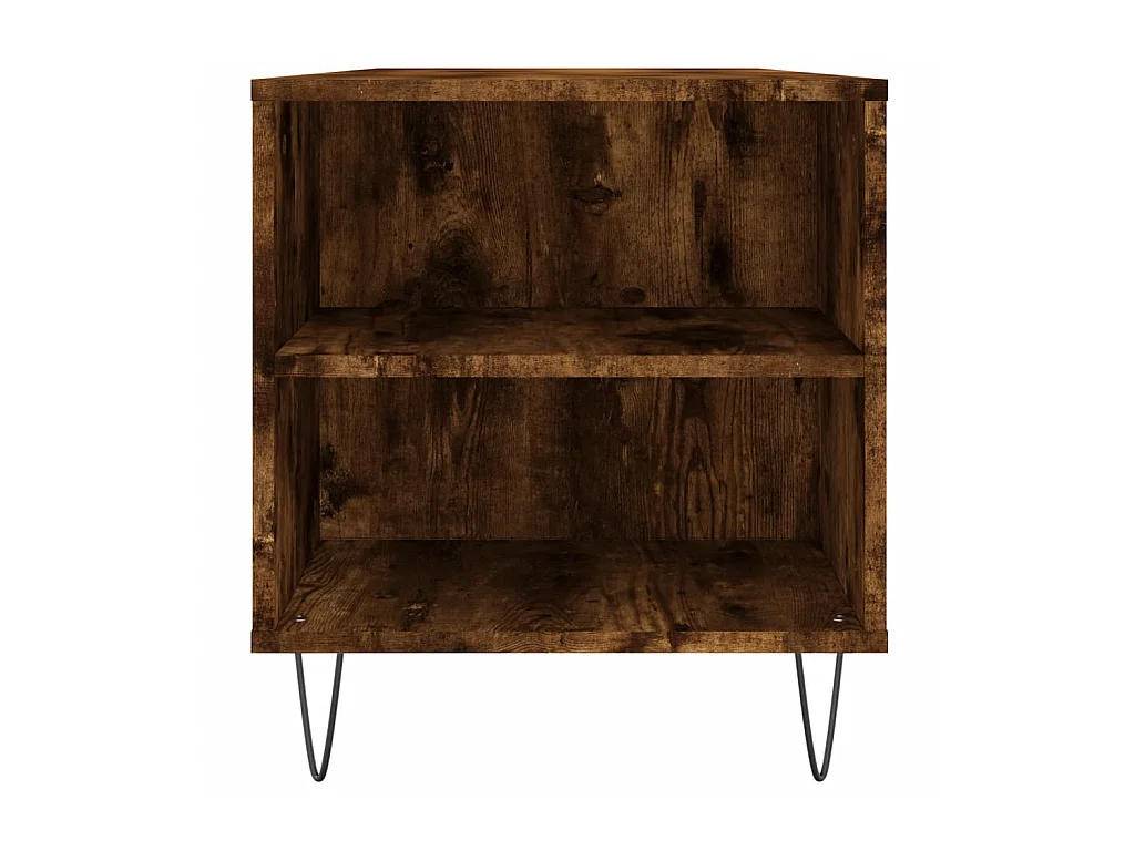 Table basse chêne fumé 102x44,5x50 cm bois d'ingénierie