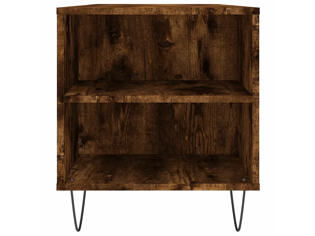 Goldfarbener Couchtisch aus geräucherter Eiche, 102 x 44,5 x 50 cm, Holzwerkstoff