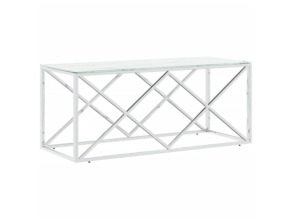 Gold Salontafel 110x45x45 cm RVS en glas