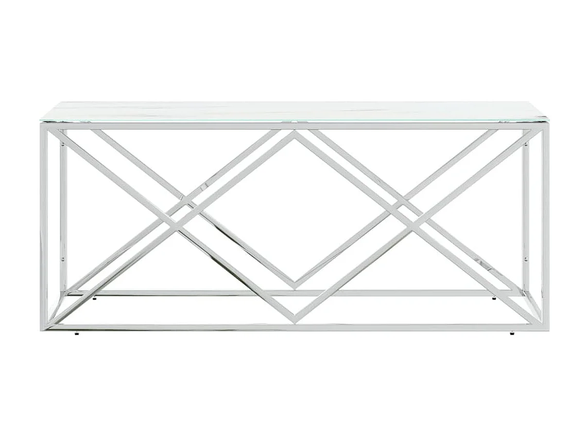 Gold Salontafel 110x45x45 cm RVS en glas