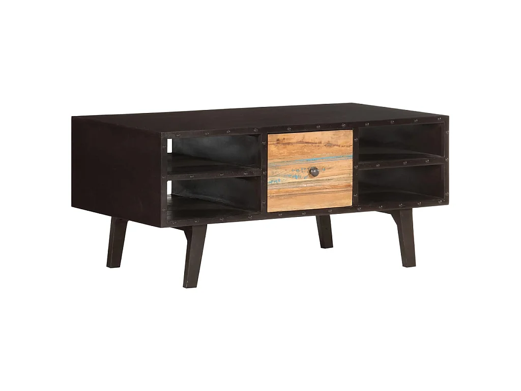 Tavolino Gold 100x50x45 cm Legno massello di recupero