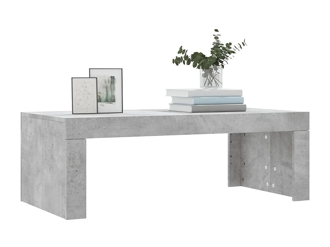 Tavolino Gold Concrete grigio 102x50x36 cm in derivati del legno