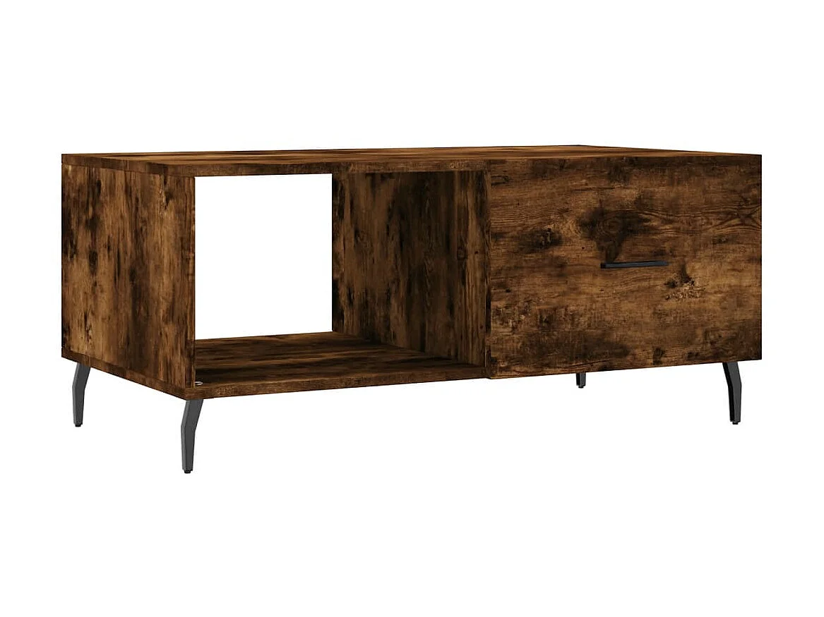 Goud Gerookt eiken salontafel 90x50x40 cm samengesteld hout