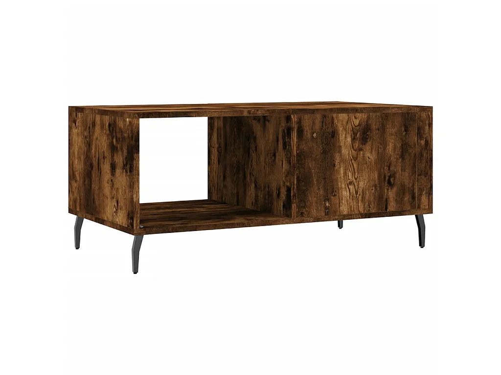 Goud Gerookt eiken salontafel 90x50x40 cm samengesteld hout
