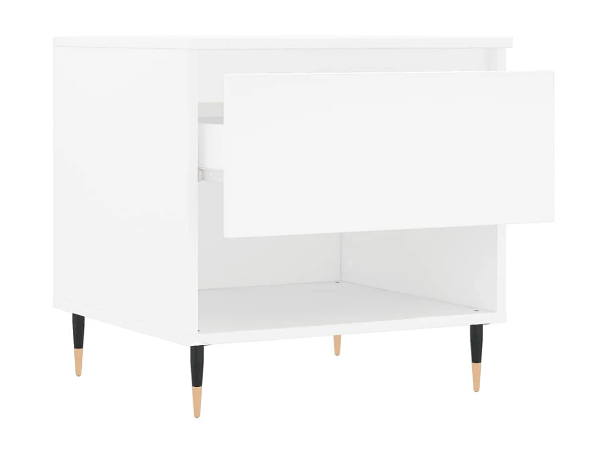 Tables basses 2 pcs blanc 50x46x50 cm bois d'ingénierie