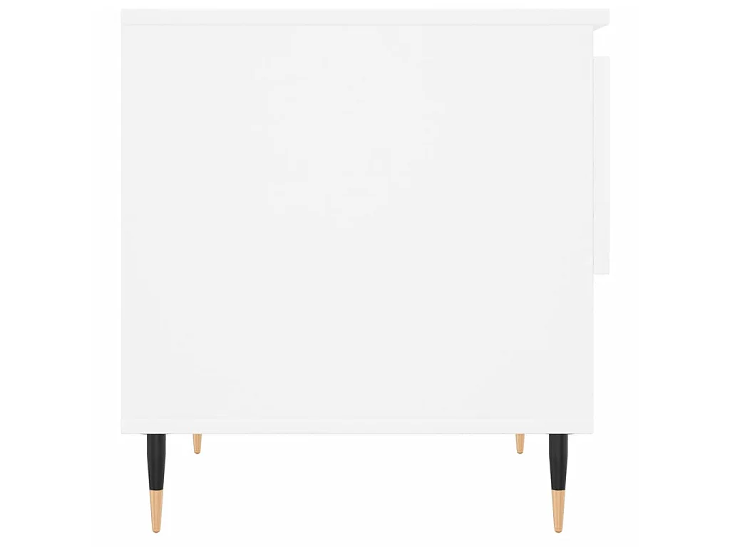 Tables basses 2 pcs blanc 50x46x50 cm bois d'ingénierie