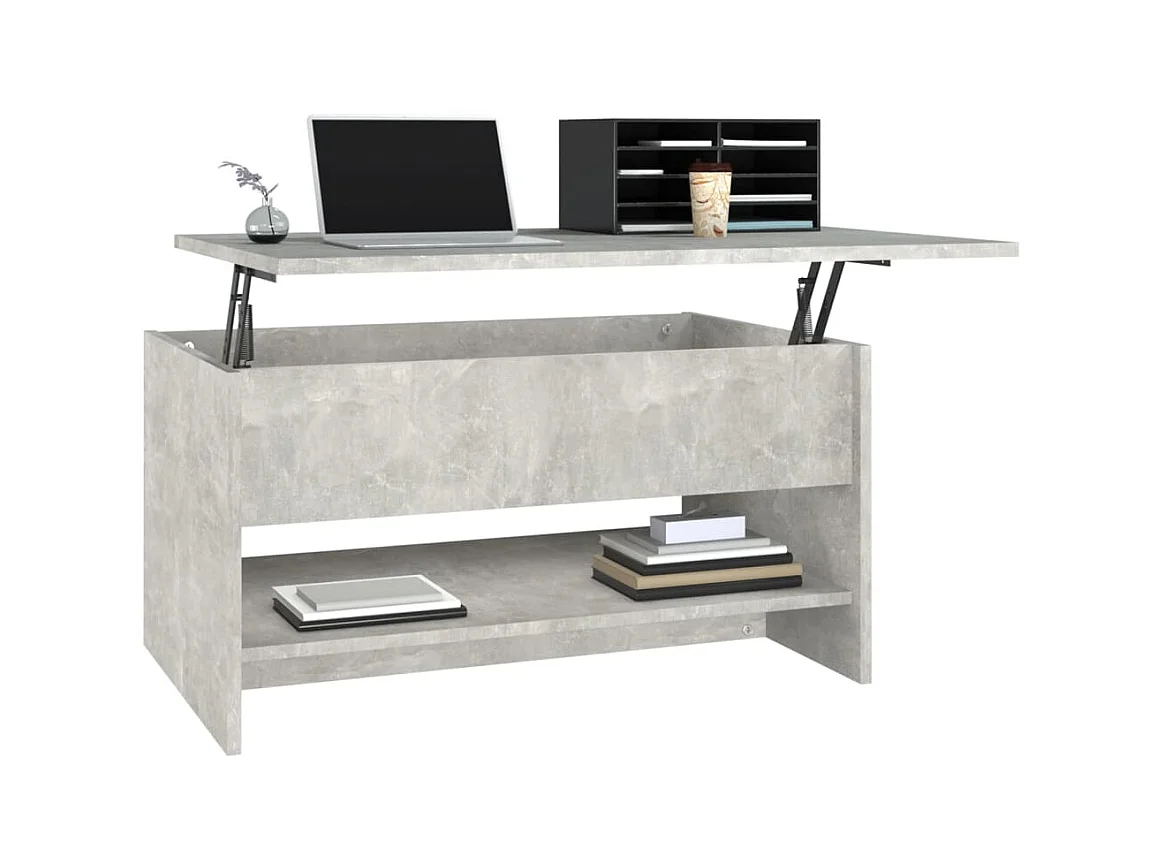Gold Salontafel Betongrijs 80x50x40 cm Bewerkt hout