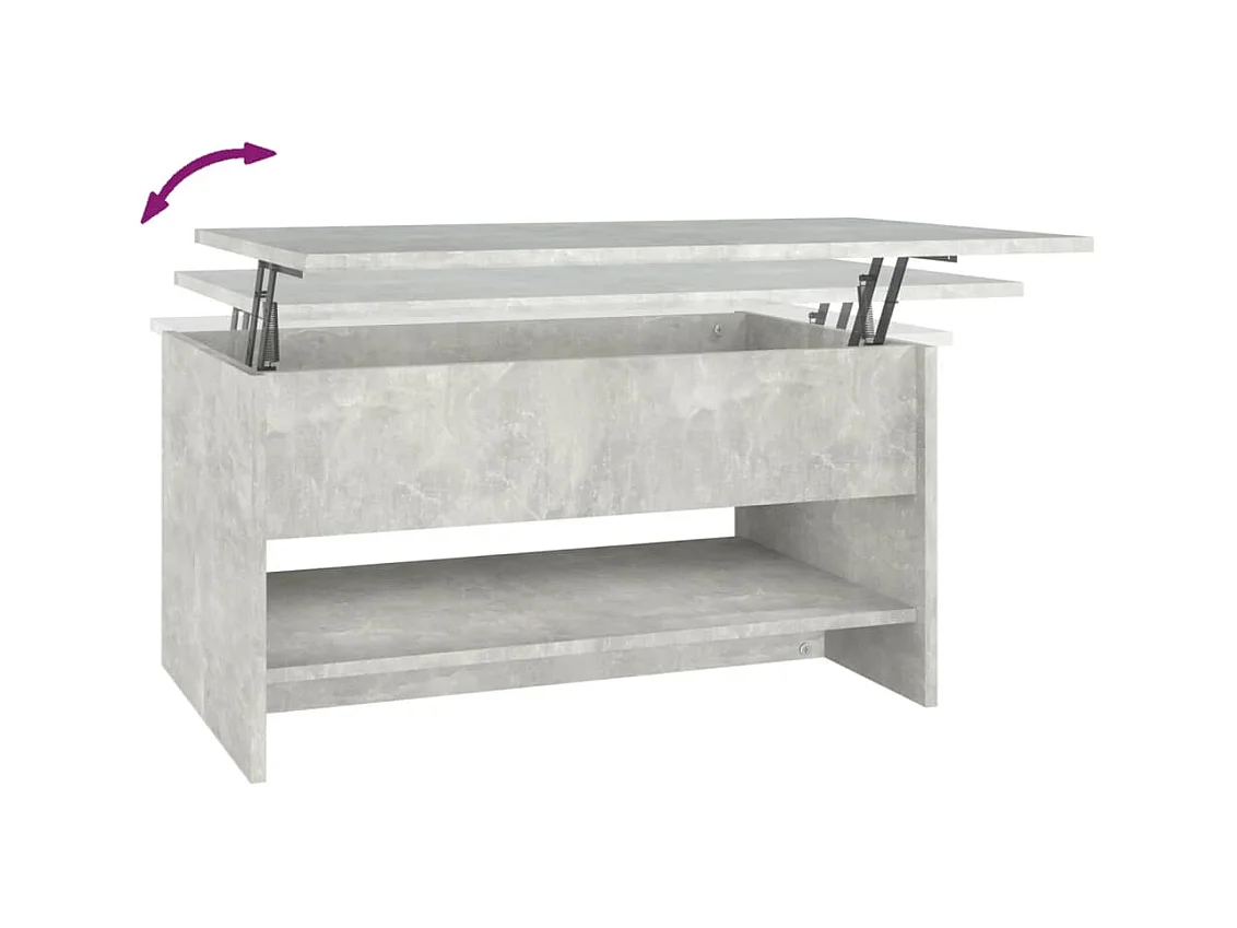 Gold Salontafel Betongrijs 80x50x40 cm Bewerkt hout
