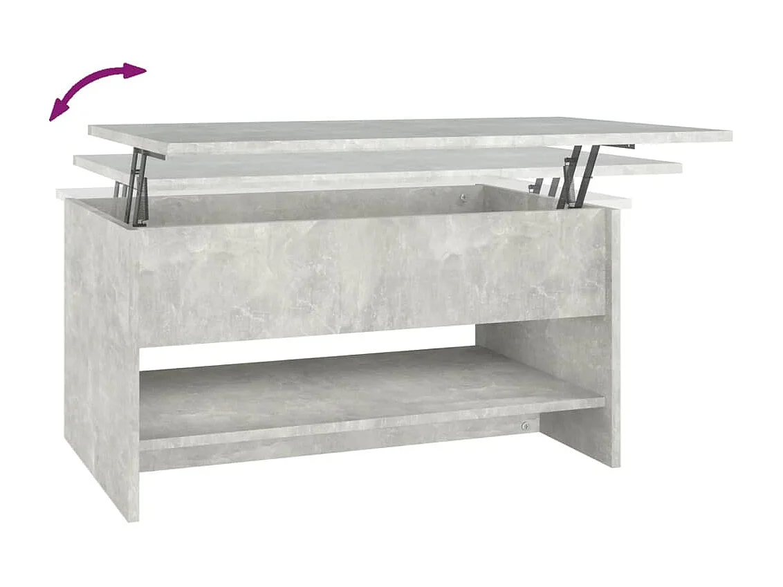 Goldfarbener Couchtisch Betongrau 80x50x40 cm Holzwerkstoff