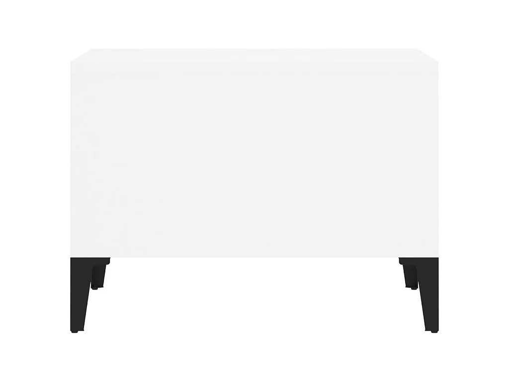 Gold Couchtisch Weiß 60x50x36,5 cm Holzwerkstoff