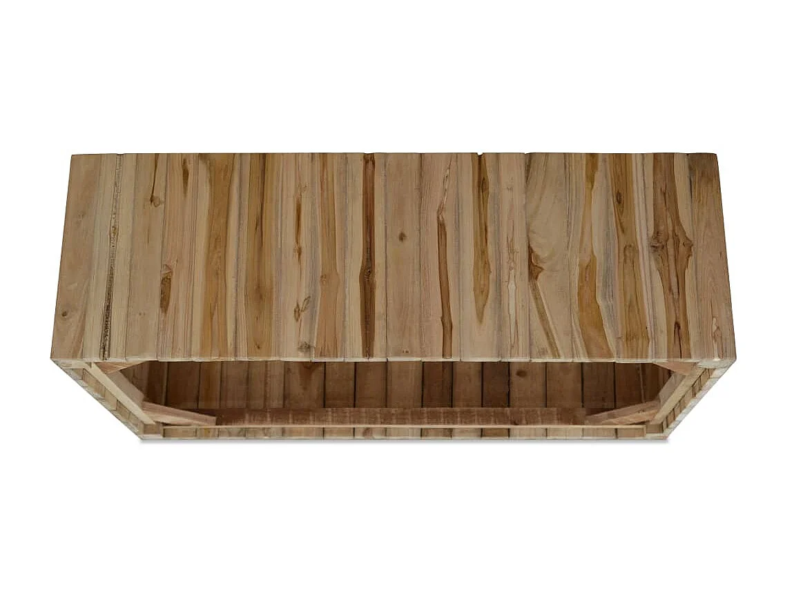 Tavolino da caffè in vero teak dorato 90x50x30 cm