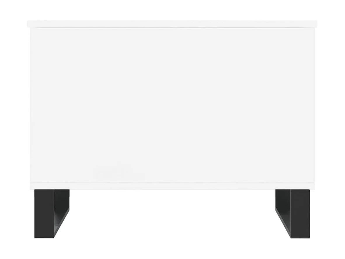 Mesa de centro dourada branca 60x44,5x45 cm Madeira trabalhada