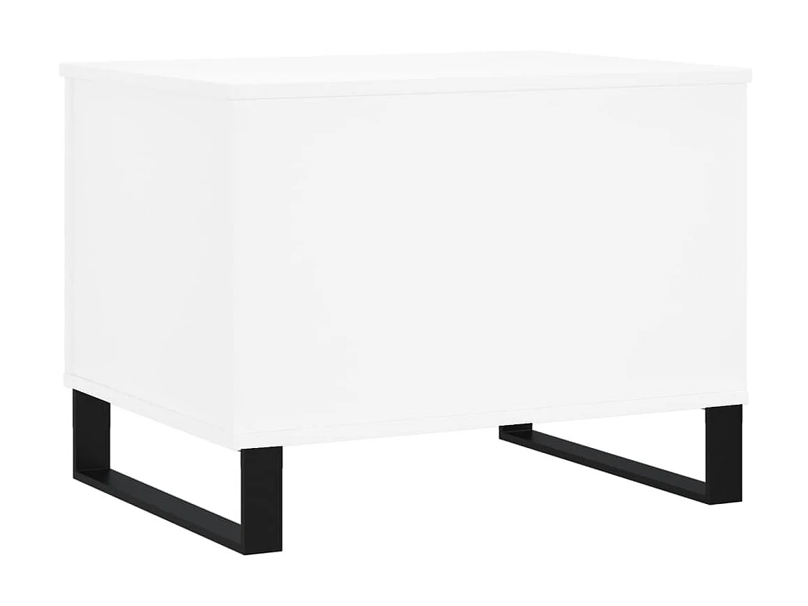 Mesa de centro dourada branca 60x44,5x45 cm Madeira trabalhada