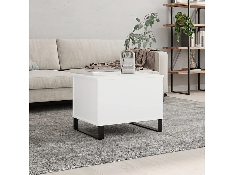 Mesa de centro Gold Blanco 60x44,5x45 cm Madera contrachapada
