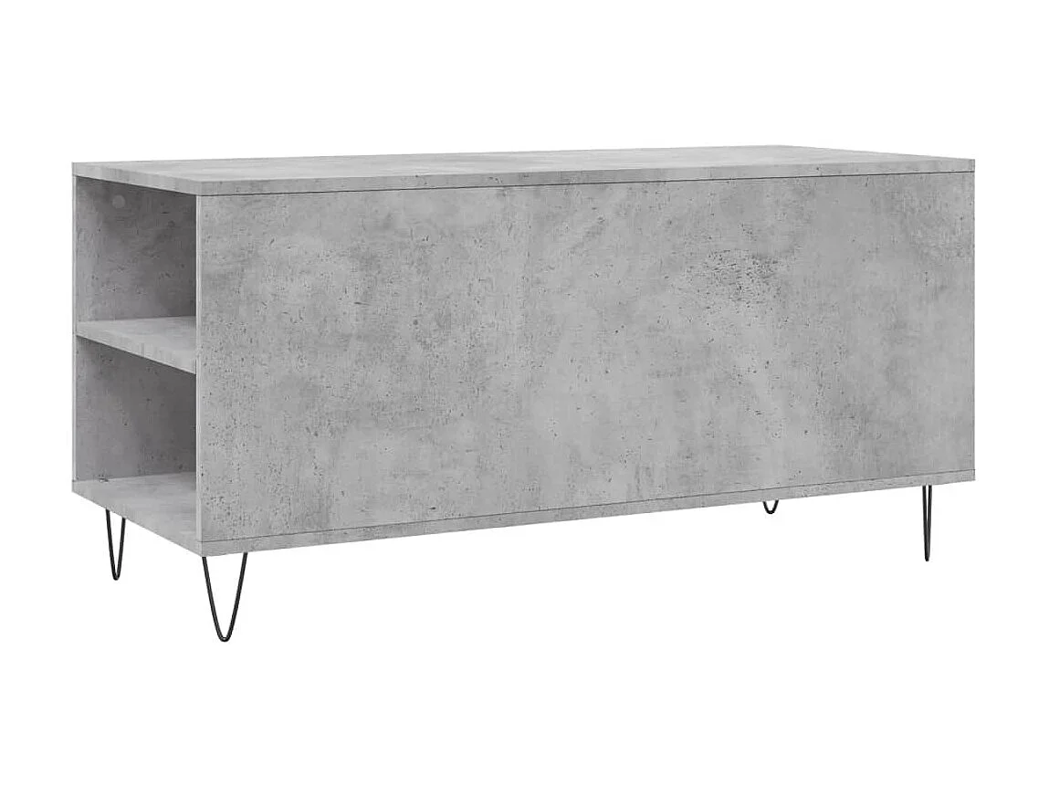 Tavolino Gold Concrete grigio 102x44,5x50 cm in derivati del legno