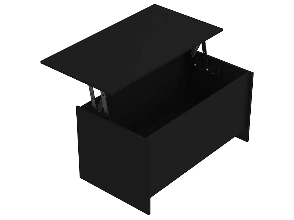 Table basse Noir 102x55,5x52,5 cm Bois d'ingénierie