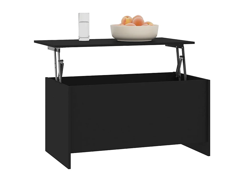 Table basse Noir 102x55,5x52,5 cm Bois d'ingénierie