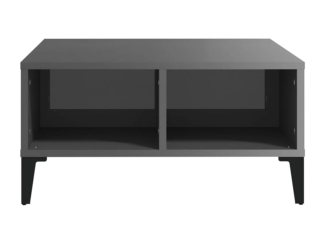 Table basse Gris brillant 60x60x30 cm Aggloméré