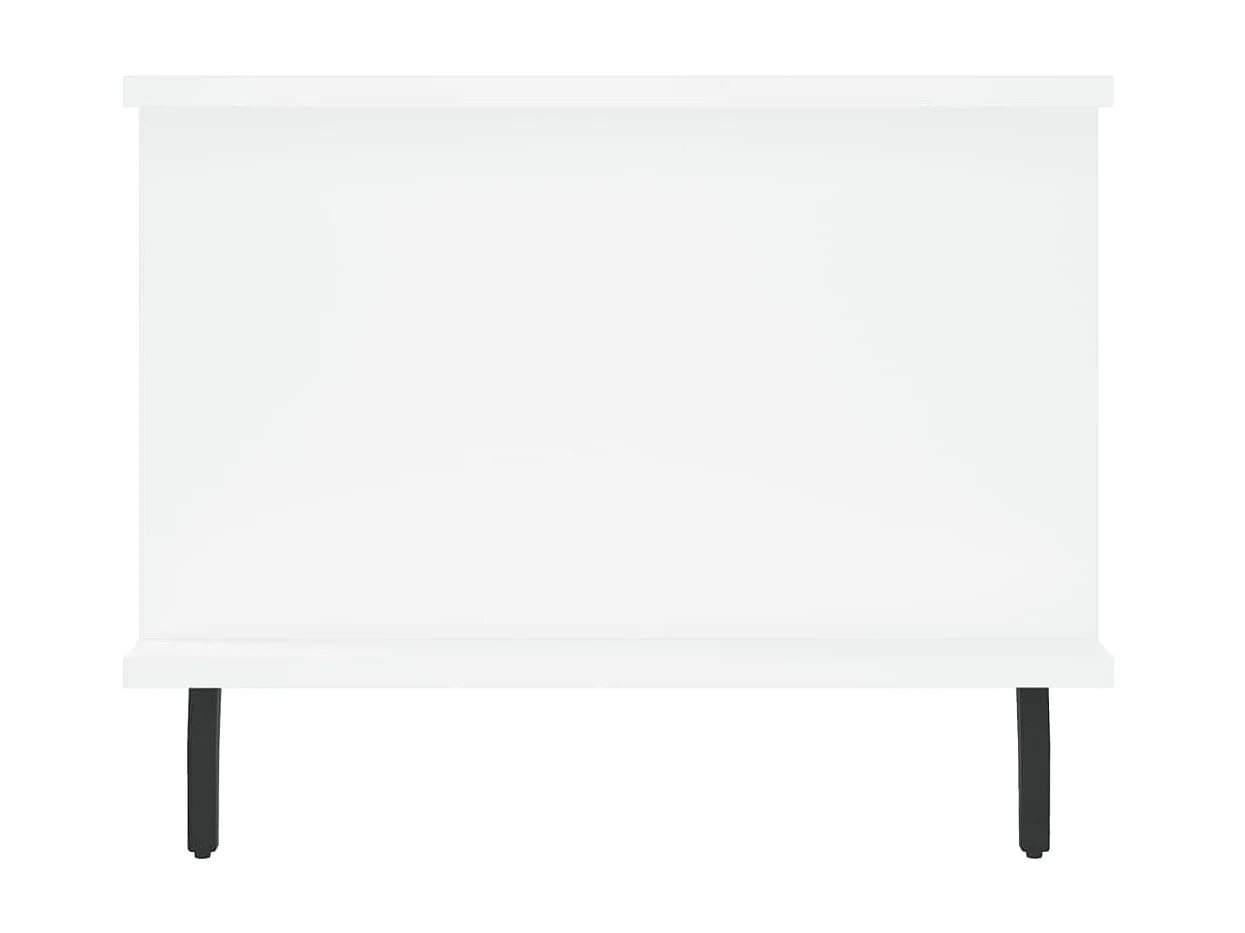 Table basse blanc 90x50x40 cm bois d'ingénierie