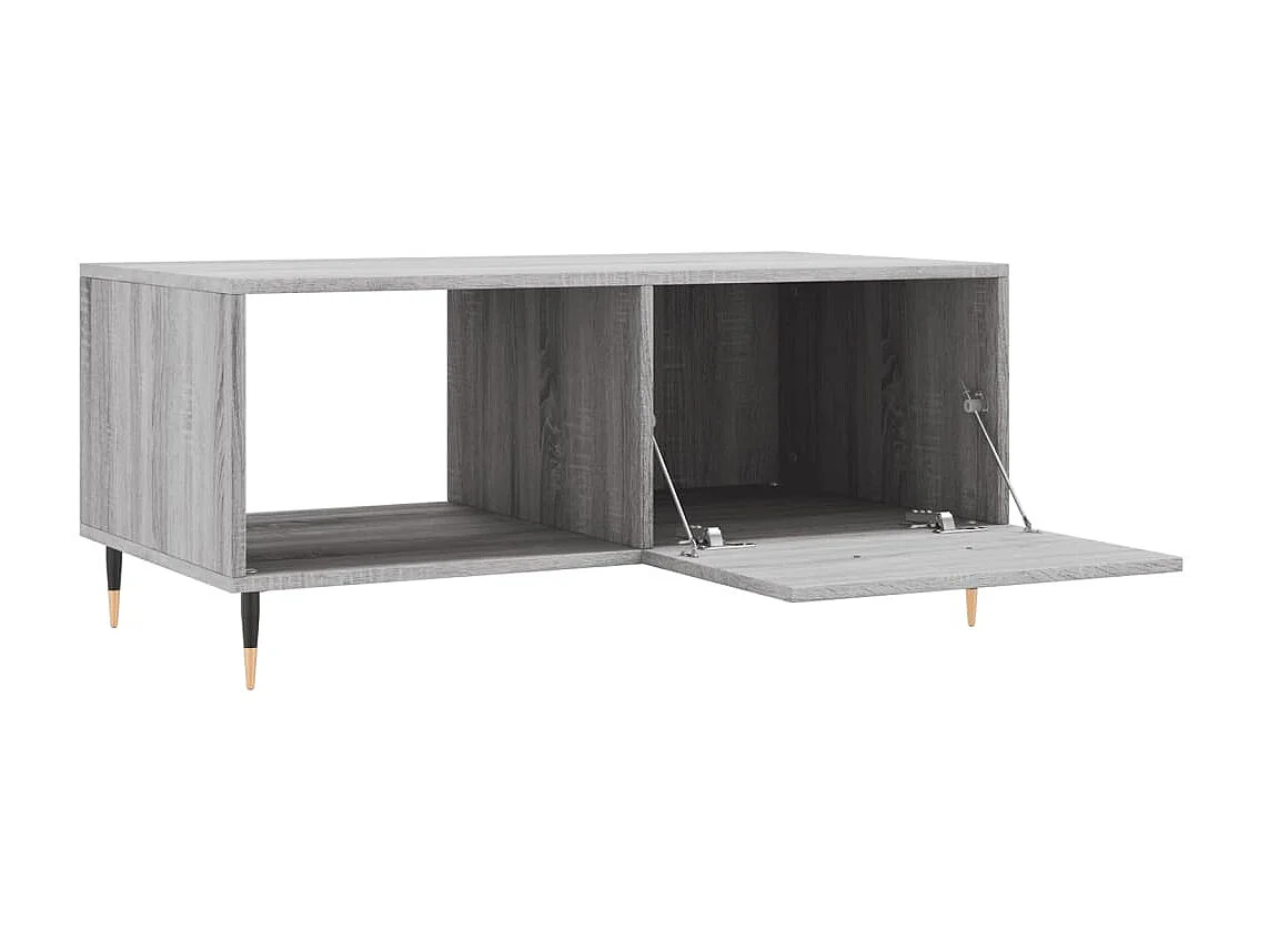 Table basse sonoma gris 90x50x40 cm bois d'ingénierie