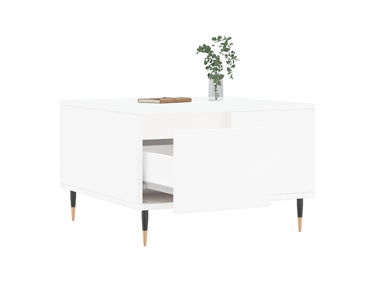 Gold Salontafel wit 55x55x36,5 cm samengesteld hout
