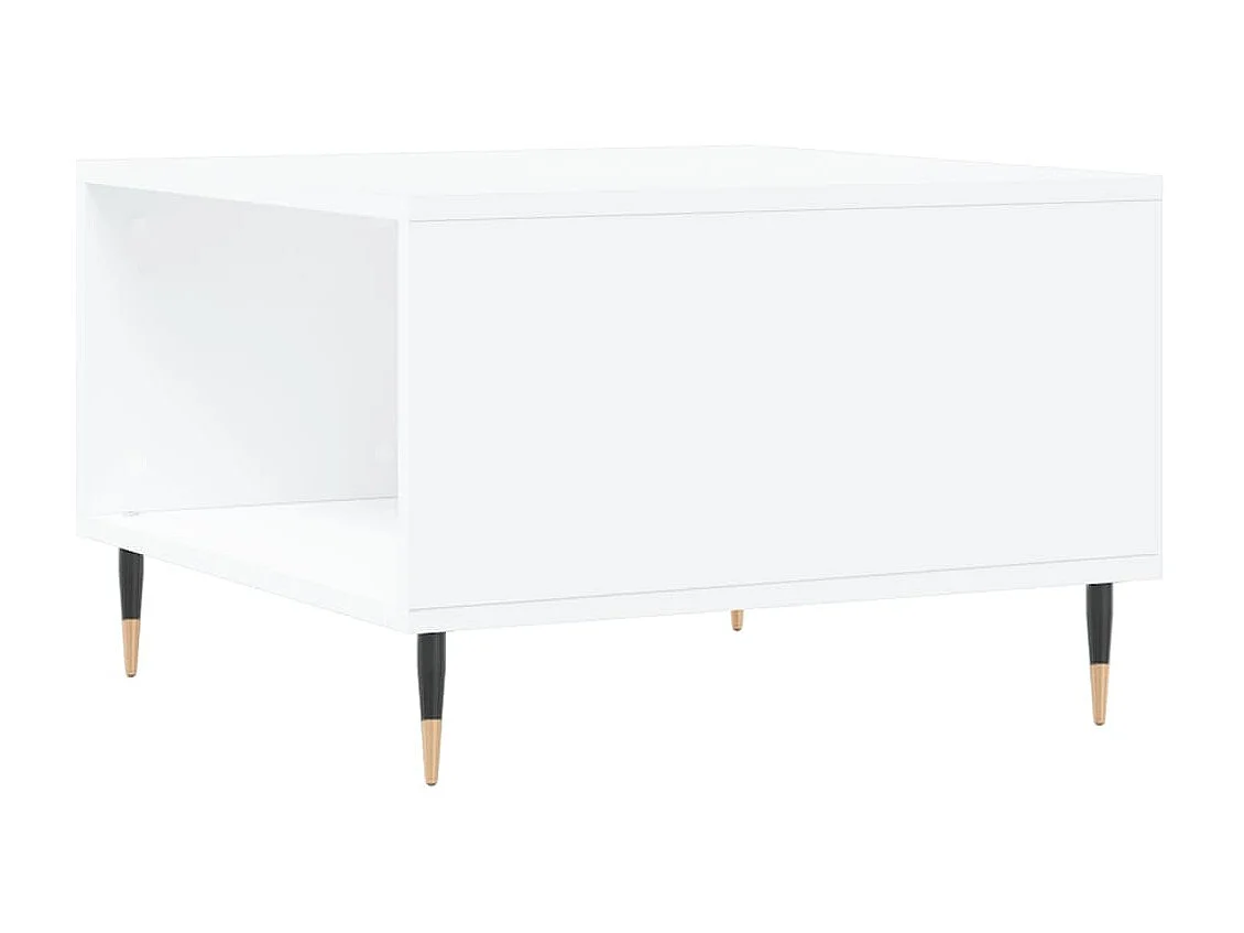 Table basse blanc 55x55x36,5 cm bois d'ingénierie