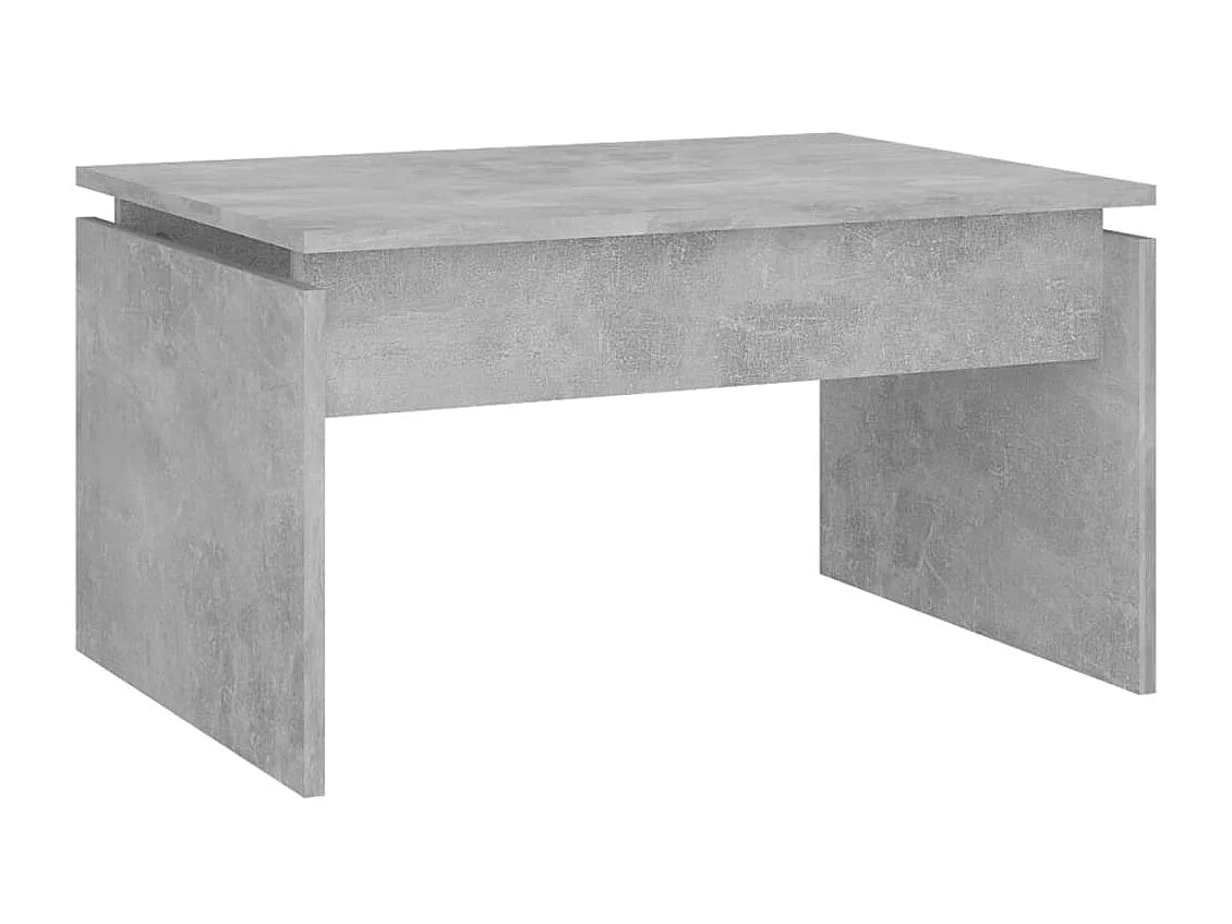Mesa de centro dourada concreto cinza 68x50x38 cm aglomerado