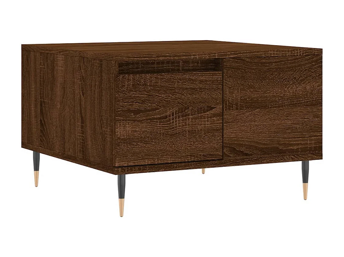 Table basse chêne marron 55x55x36,5 cm bois d'ingénierie