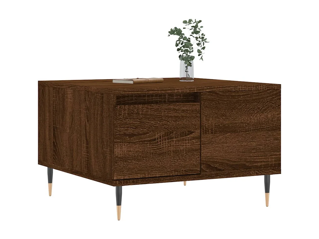 Table basse chêne marron 55x55x36,5 cm bois d'ingénierie