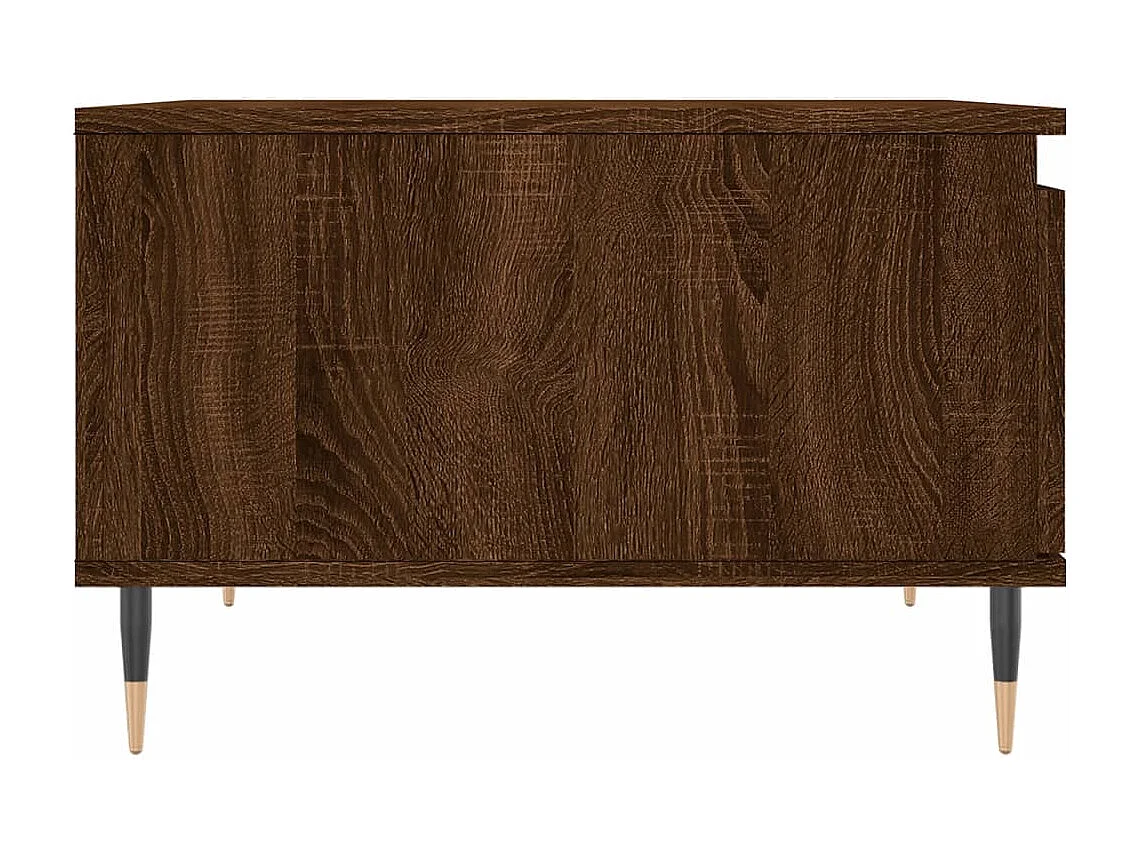 Table basse chêne marron 55x55x36,5 cm bois d'ingénierie