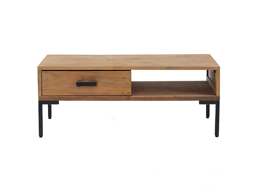 Goud Salontafel 90x50x35 cm Massief grenenhout