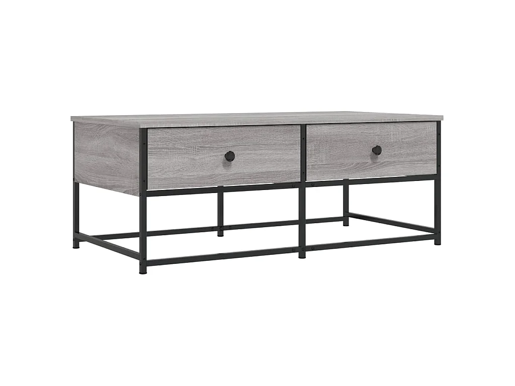 Mesa de centro cinza Gold Sonoma 100x51x40 cm madeira projetada