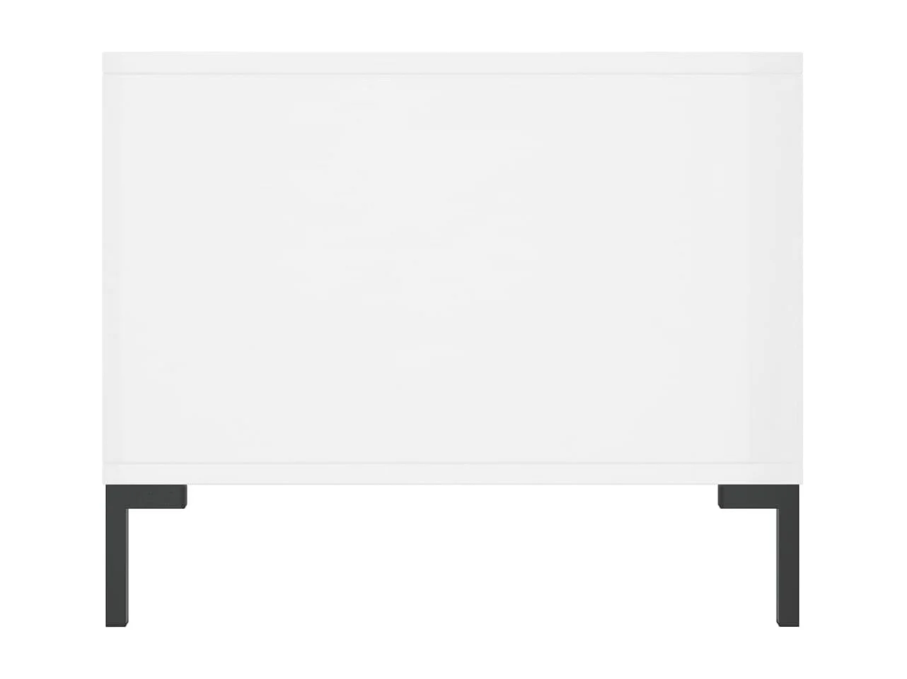 Gold Salontafel Glanzend wit 90x50x40 cm Bewerkt hout