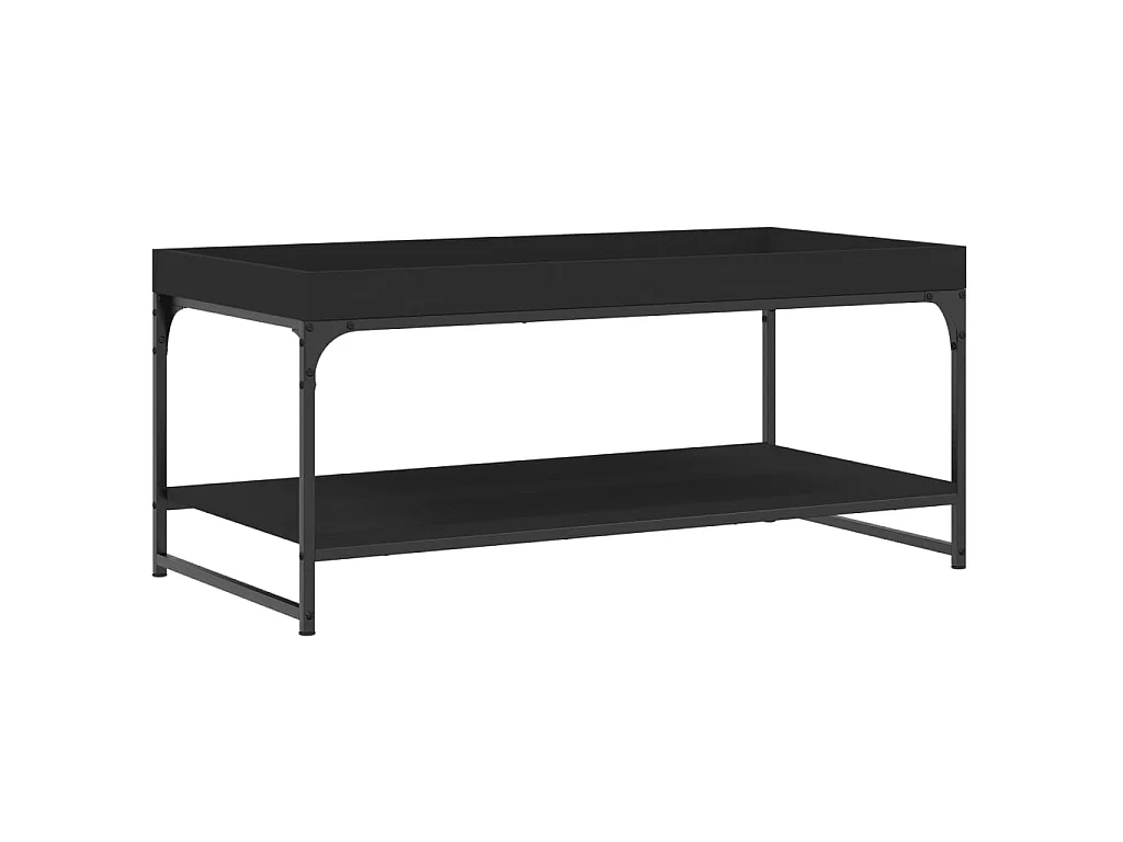 Table basse noir 100x49x45 cm bois d'ingénierie