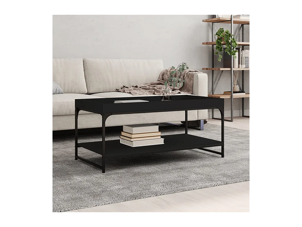 Gold Salontafel zwart 100x49x45 cm samengesteld hout