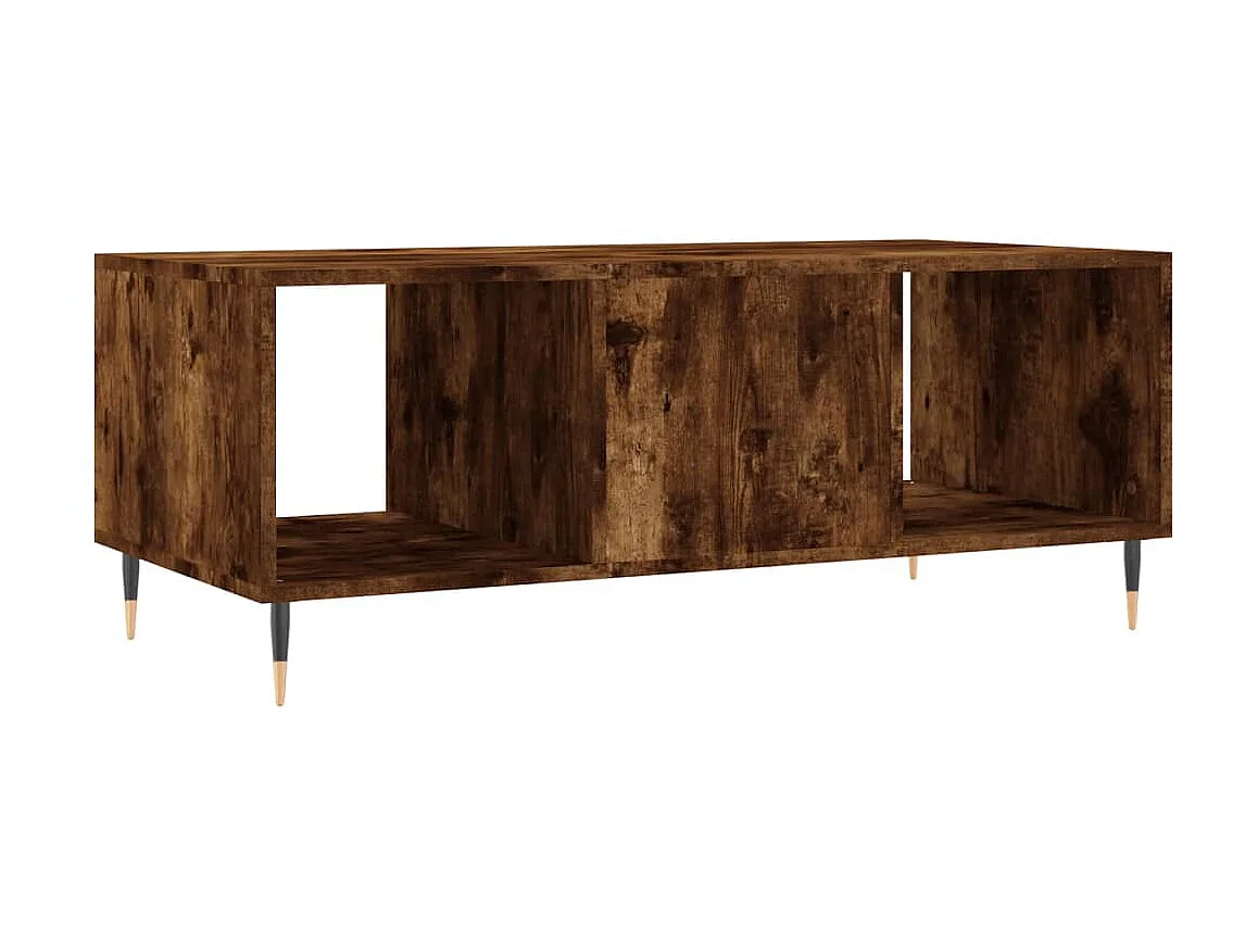 Goud Gerookt eiken salontafel 102x50x40 cm samengesteld hout