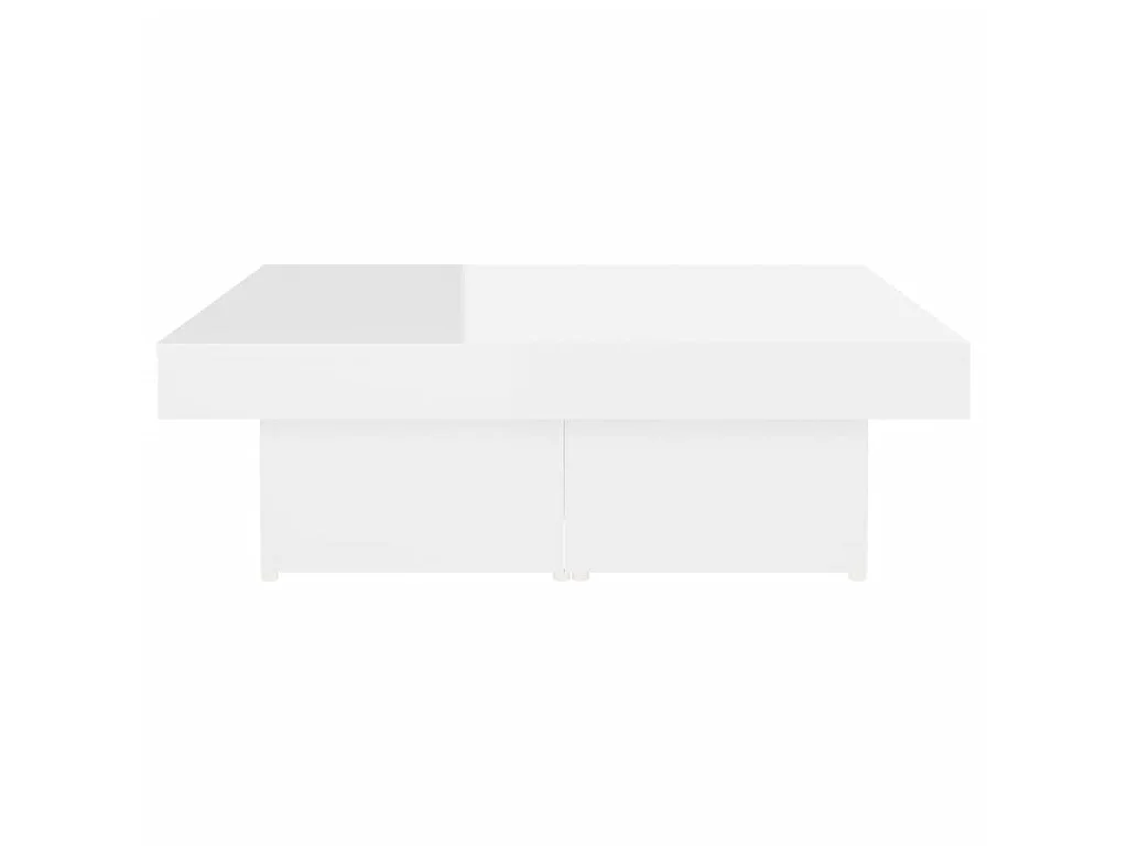 Tavolino Gold Bianco lucido 90x90x28 cm Truciolare