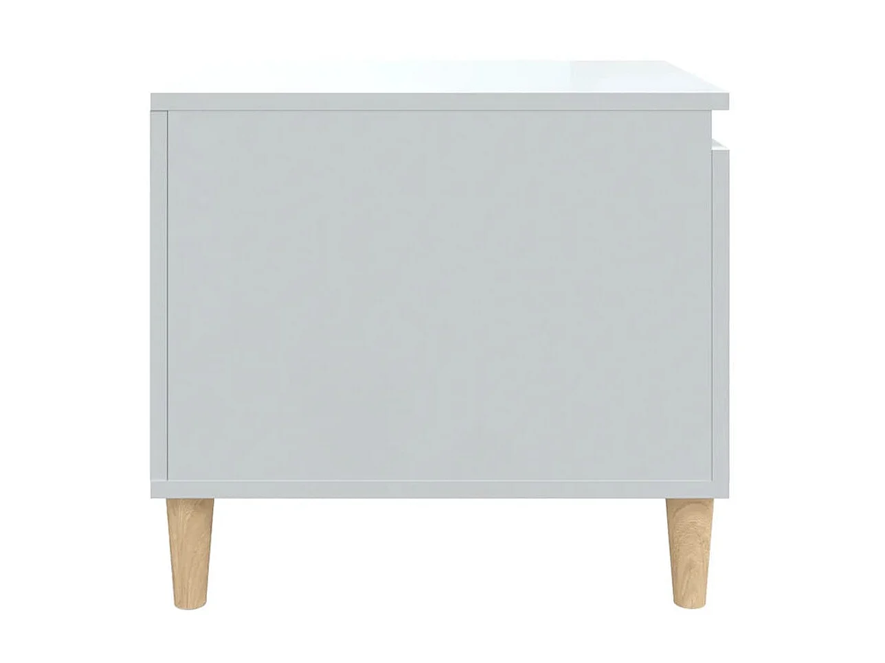 Mesa de centro dourada branco brilhante 100x50x45 cm Madeira trabalhada