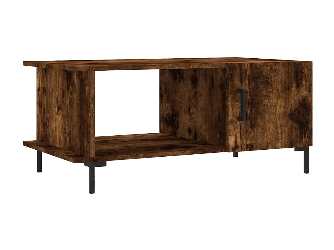 Goud Gerookt eiken salontafel 90x50x40 cm samengesteld hout