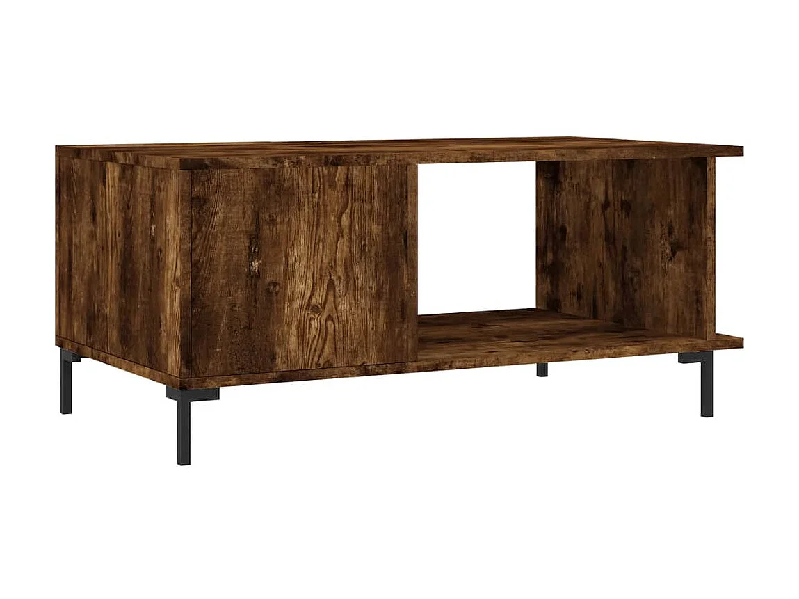 Goud Gerookt eiken salontafel 90x50x40 cm samengesteld hout